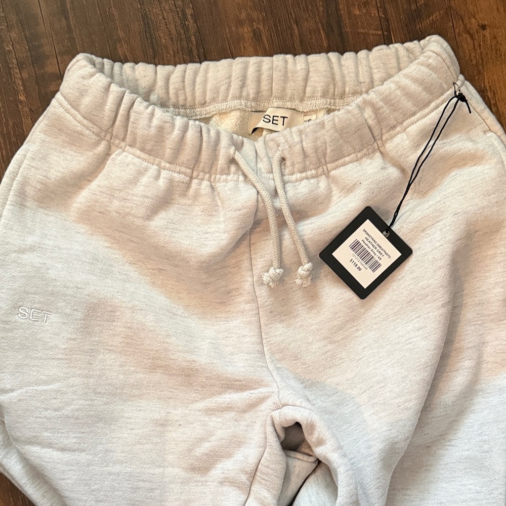 SET Active drawstring sweatpants- Heather Gray NWT - image 2